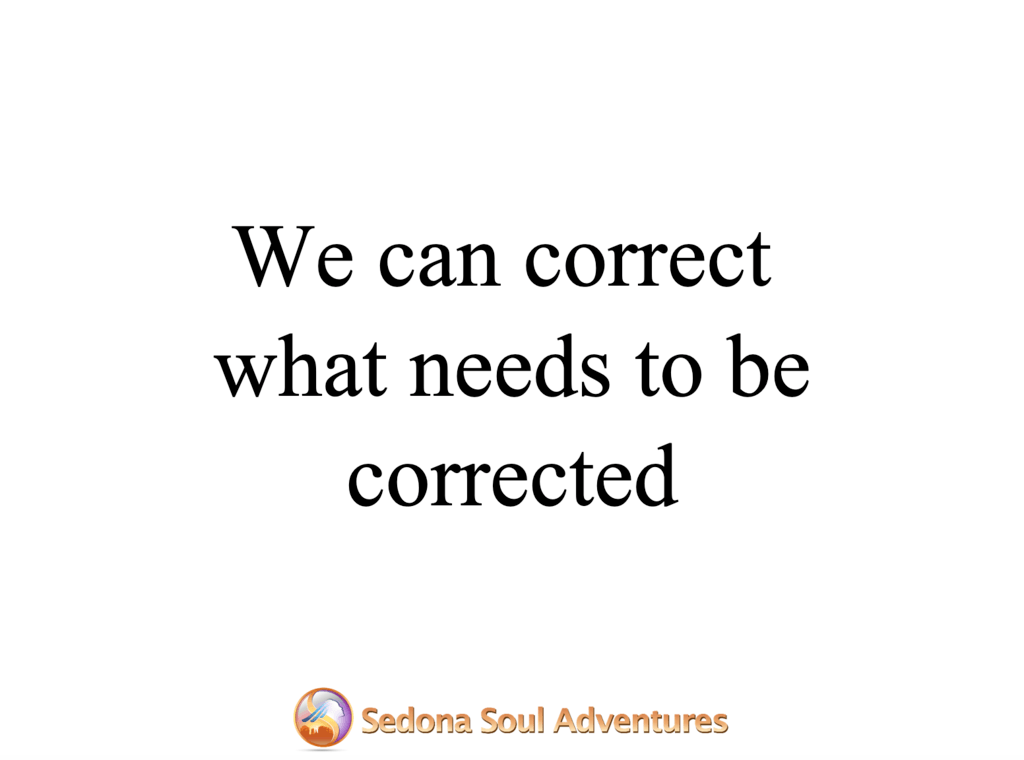 correct what needs to be corrected