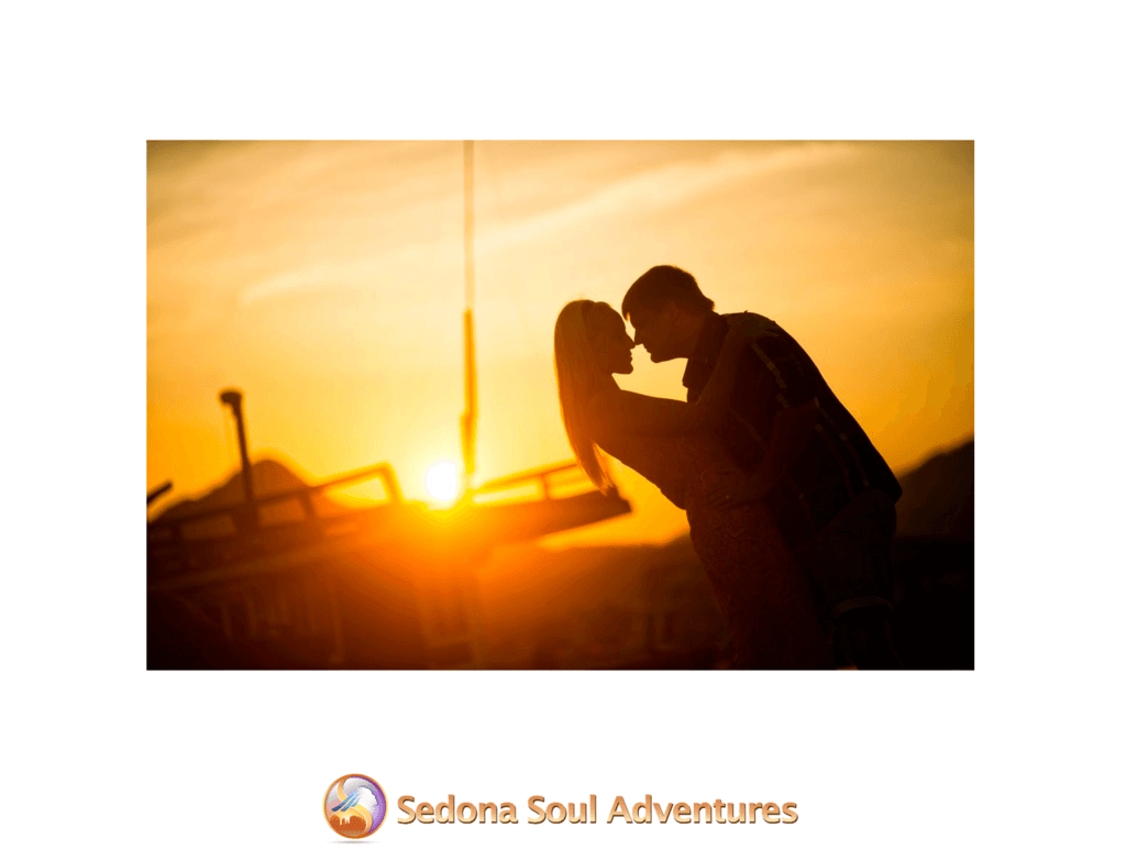 happy couple sunset