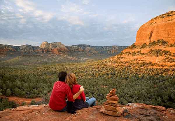 Couples-Retreat-resized A couple sits together enjoying a gorgeous desert sunset in Sedona, AZ