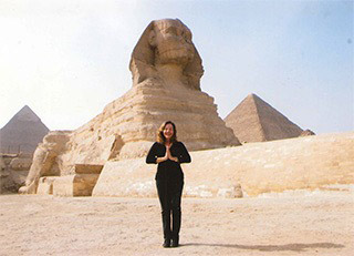 Debra at the Sphinx, Egypt
